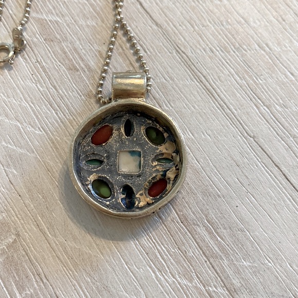 Gorgeous semi precious stone Inlay  necklace - Picture 5 of 8